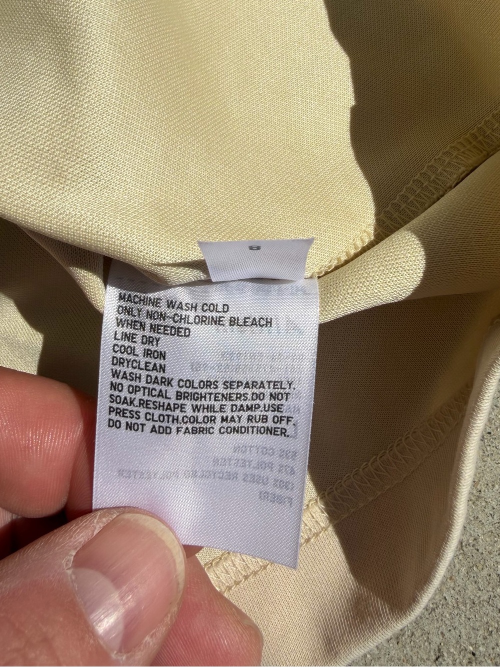 Uniqlo U AIRism Cotton Oversized T-Shirt Large Beige Natural Crew Neck 475355 - Picture 5 of 7